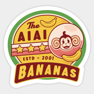 Aiai Bananas Emblem Sticker